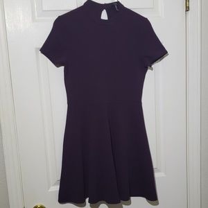 Short sleeve purple dress